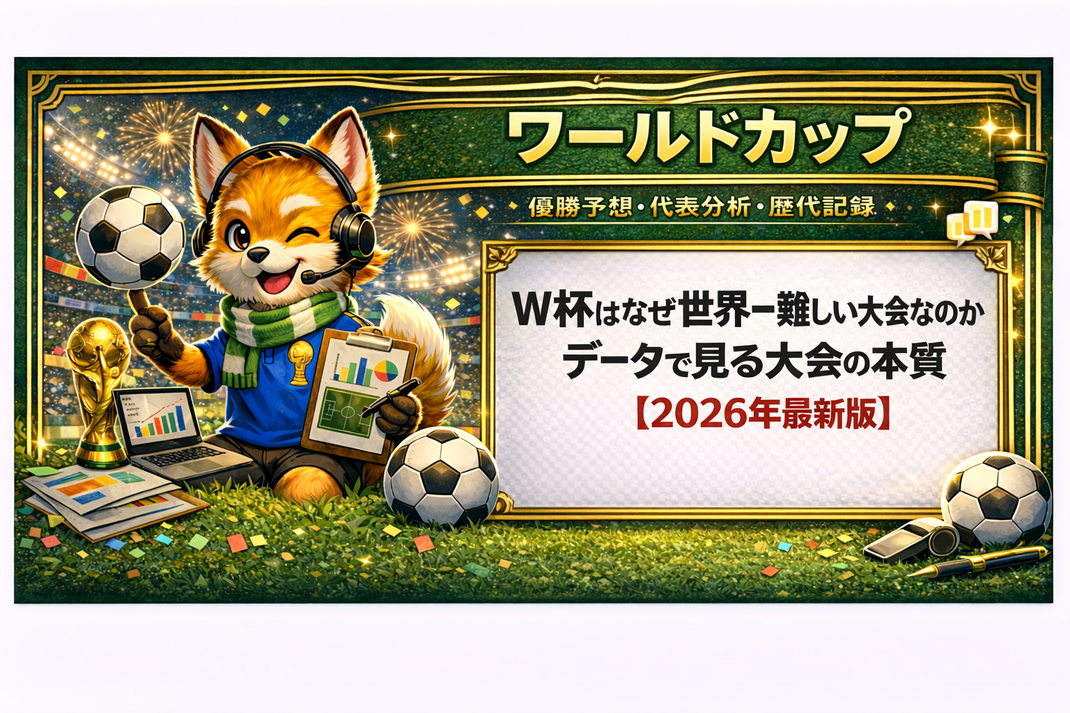 W杯はなぜ世界一難しい大会なのかをデータで解説｜大会の本質と勝敗要因を分析【2026年最新版】