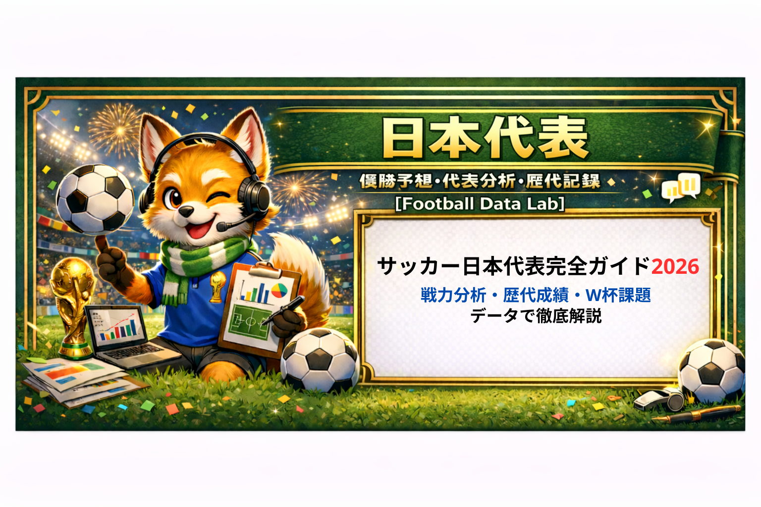サッカー日本代表完全ガイド2026｜戦力分析・歴代成績・W杯課題を解説したアイキャッチ画像